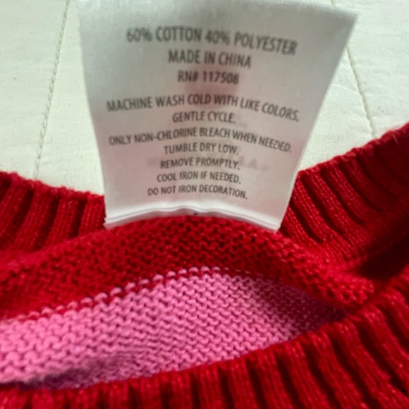 Hello Kitty Red and Pink Knit Sweater XS - Picture 9 of 10